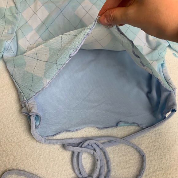 Tiger Mist argyle mesh crop top - Picture 10 of 11